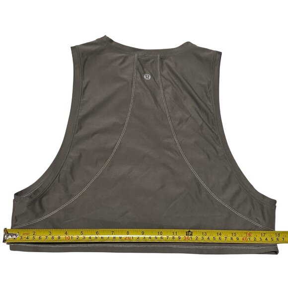 EUC Lululemon Grey Muscle Love Cropped Tank Size 6? - Picture 4 of 6